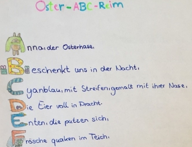 Der Oster-ABC-Reim