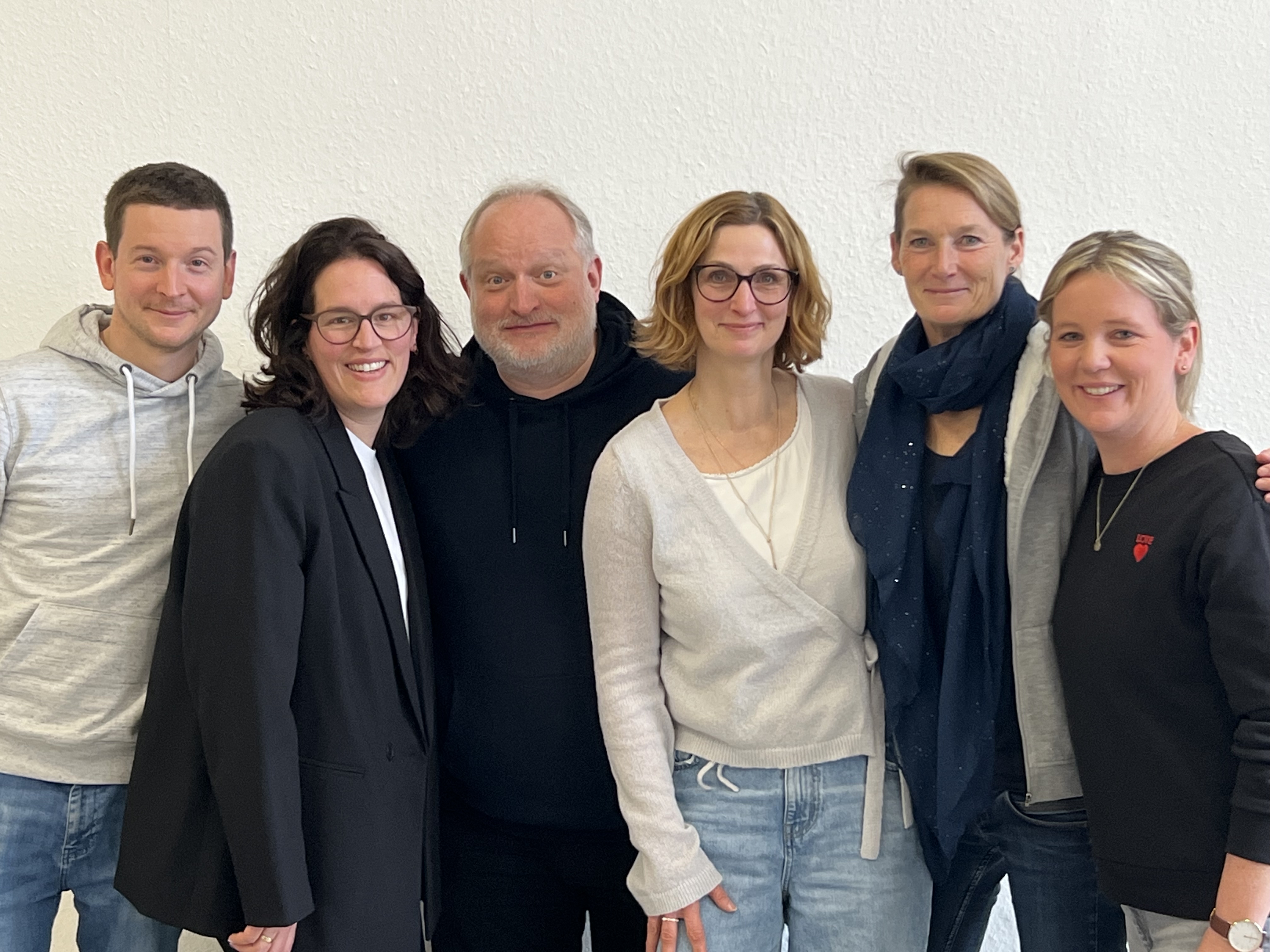 Hr. Gohlke (Q2), Fr. Rauner (Q1), Hr. Krug (EF), Fr. Roth (Q1), Fr. Klosse (Q2), Fr. Valente (EF)